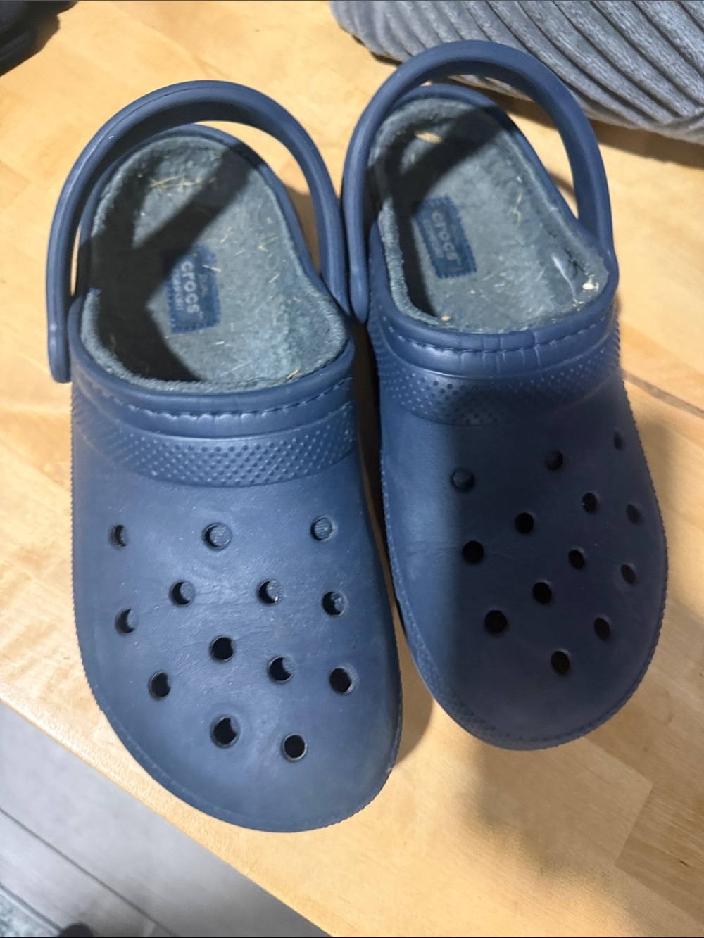 CROCS Kids Navy Blue Classic Clog with Heel Strap